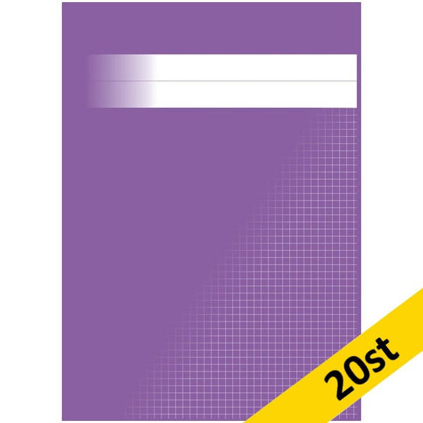 Räknehäfte A4 rutat | 5x5mm | lila | 20st SE000862 - 1