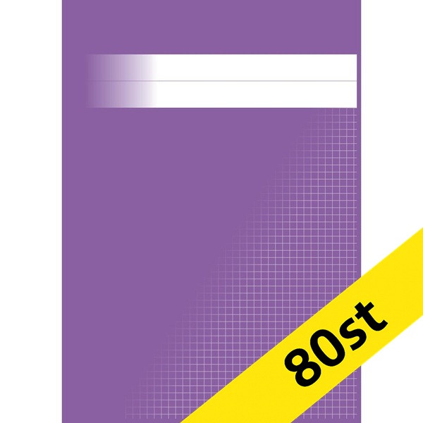 Räknehäfte A4 rutat | 5x5mm | lila | 80st SE000863 - 1