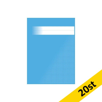 Räknehäfte A4 rutat | 5x5mm | ljusblå | 20st SE000902