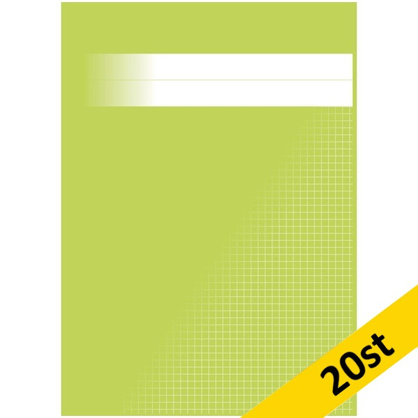 Räknehäfte A4 rutat | 5x5mm | ljusgrön | 20st SE000857 - 1