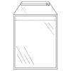 Kuvert A4 transparent | toppöppning  | självhäftande | 1000st 209204 - 1