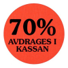 Rabattetiketter 70% avdrages i kassan | 2.000st SE000245 - 1