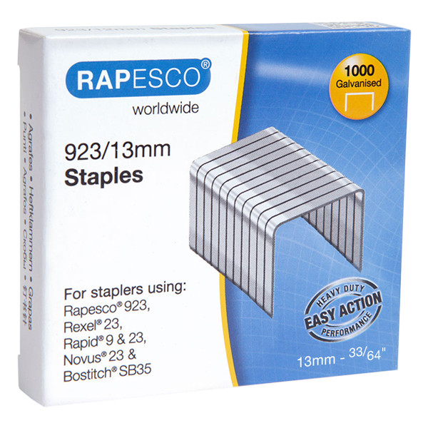 Rapesco Häftklammer 23/13 | Rapesco galvaniserade | 1.000st 1484 226824 - 1