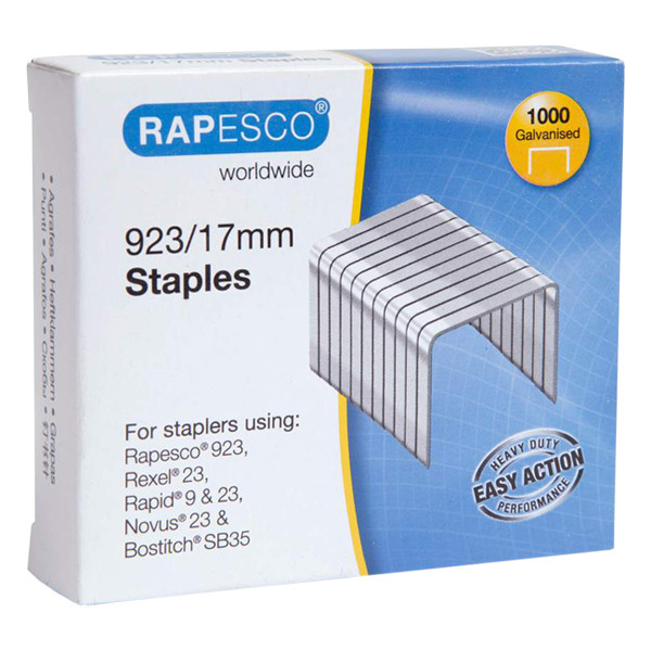 Rapesco Häftklammer 23/17 | Rapesco galvaniserade | 1.000st 1240 226819 - 1