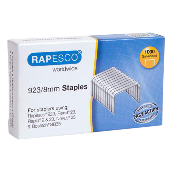 Rapesco Häftklammer 23/8 | Rapesco galvaniserade | 1.000st 1236 226815 - 1