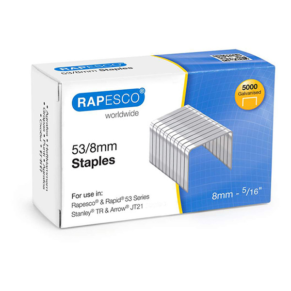 Häftklammer 53/8 | Rapesco galvaniserade | 5.000st 202090 - 1