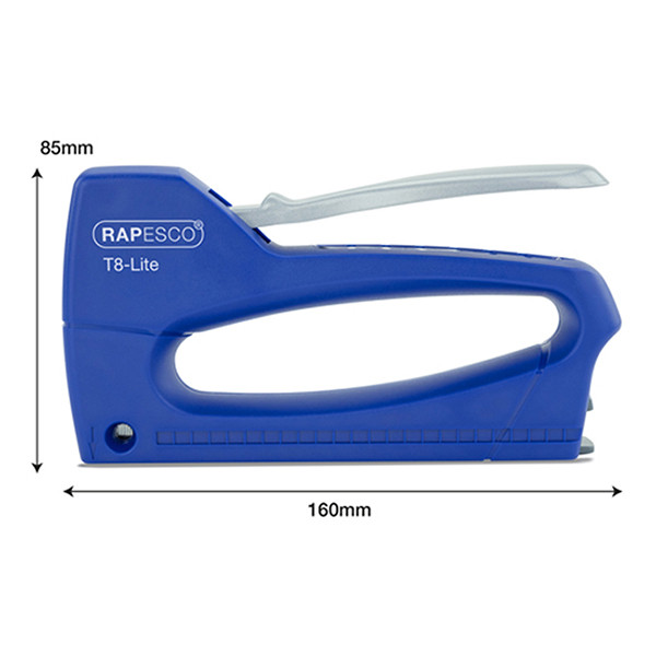 Rapesco Häftpistol Rapesco T8-Lite + 300 häftklamrar | blå 0955 202076 - 2