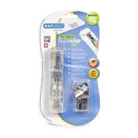 Rapesco Pappersklämma + dispenser | Rapesco Supaclip 40 | rostfritt stål | 25st RC4025SS 202084