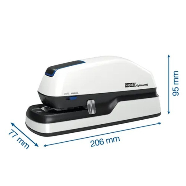 Häftapparat 20 ark elektrisk | Rapid Optima 20E | vit SE001259 - 5