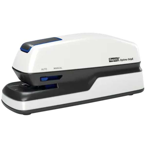 Häftapparat 20 ark elektrisk | Rapid Optima GripE | vit SE001258 - 1