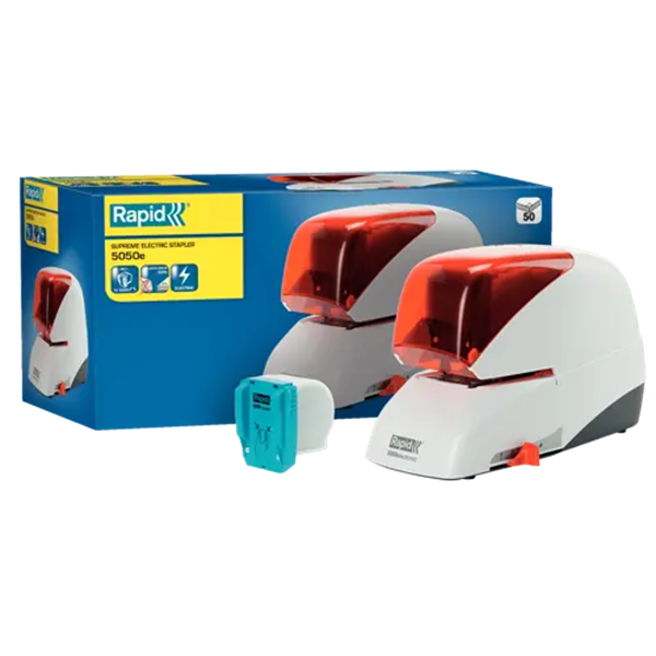 Häftapparat 50 ark elektrisk | Rapid R5050E | silver/orange SE001256 - 3
