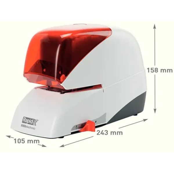 Häftapparat 50 ark elektrisk | Rapid R5050E | silver/orange SE001256 - 4
