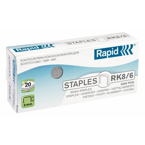 Rapid Häftklammer | Rapid RK8 (B8) | Standard | 5.000st 24873700 202038 - 1