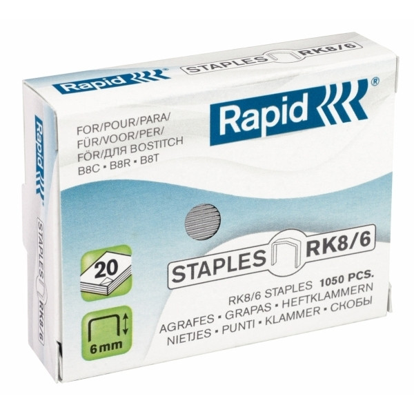 Rapid Häftklammer | Rapid RK8 (B8) Standard | 1.050st 24873600 202037 - 1