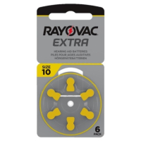 Rayovac Hörapparatsbatterier 10 gul | Rayovac Extra Advanced | 6-pack PR70 204800
