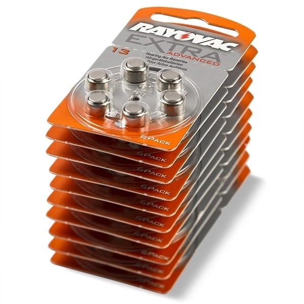 Rayovac Hörapparatsbatterier 13 orange | Rayovac Extra Advanced | 6-pack | 10st $$  204805 - 1