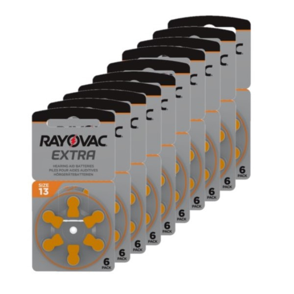 Rayovac Hörapparatsbatterier 13 orange | Rayovac Extra Advanced | 6-pack 10st ⭐  204805 - 1