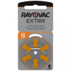 Hörapparatsbatterier 13 orange | Rayovac Extra Advanced | 6-pack