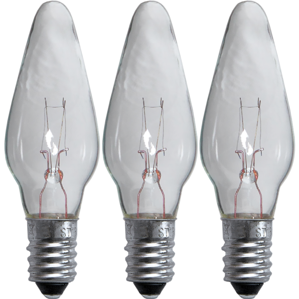 Reservlampa E10 | 55V | klar | dimbar | 3-pack [Star Trading] 305-01 361999 - 1