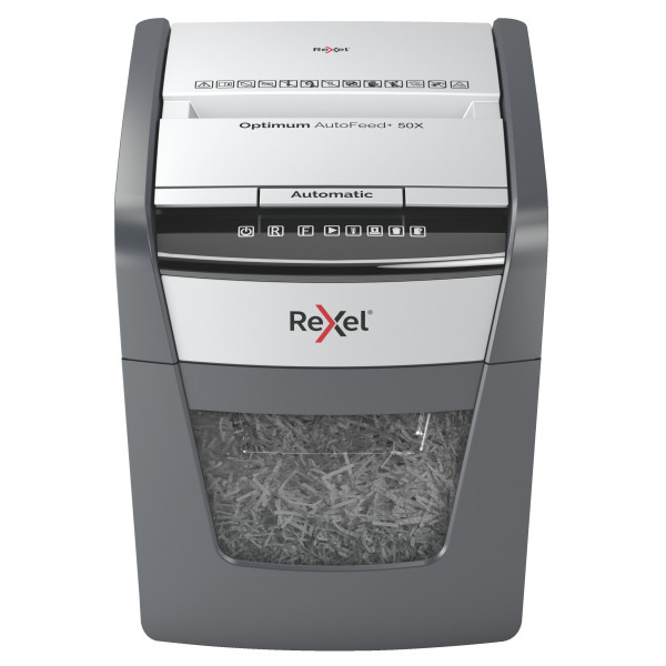 Rexel Dokumentförstörare P4 | Rexel Optimum Auto+ 50X [7.7Kg] 2020050XEU 208222 - 1