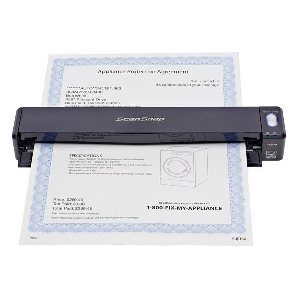 Ricoh/Fujitsu ScanSnap iX100 Mobil Scanner [0.4Kg] PA03688-B001 081618 - 1