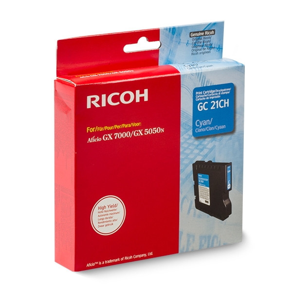 Ricoh 405537 cyan bläckpatron hög kapacitet (original) 405537 067042 - 1