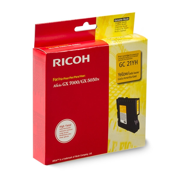 Ricoh 405539 gul bläckpatron hög kapacitet (original) 405539 067046 - 1