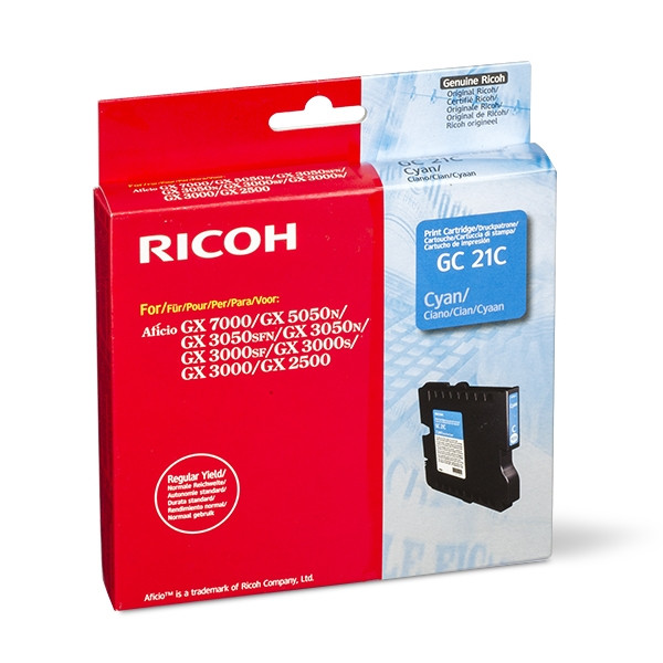 Ricoh GC-21C cyan gelpatron (original) 405533 074890 - 1