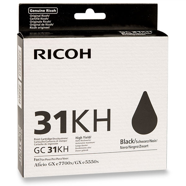 Ricoh GC-31KH svart gelpatron hög kapacitet (original) 405701 073806 - 1