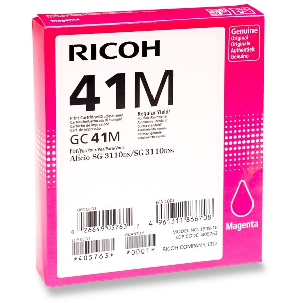Ricoh GC-41M (405763) magenta gelpatron hög kapacitet (original) 405763 073794 - 1