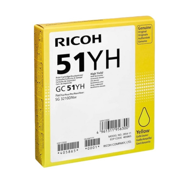Ricoh GC-51YH gul bläckpatron (original) 405865 602422 - 1
