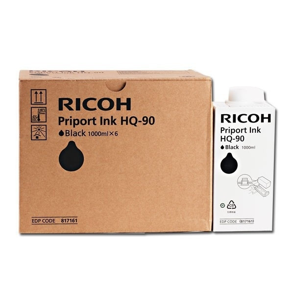 Ricoh HQ90L (817161) svart bläckpatron 6-pack (original) 817161 073652 - 1