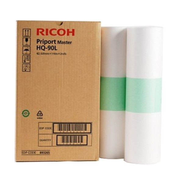 Ricoh HQ90L (893 265) master roll 2-pack (original) 893265 073654 - 1