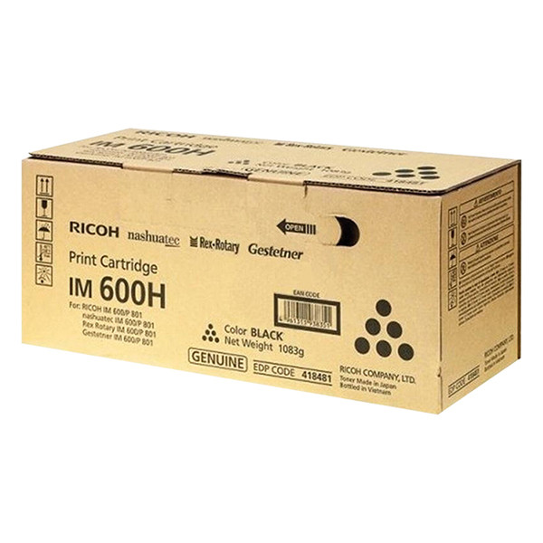 Ricoh IM 600H (418480, 418481) svart toner (original) 418480 418481 602273 - 1