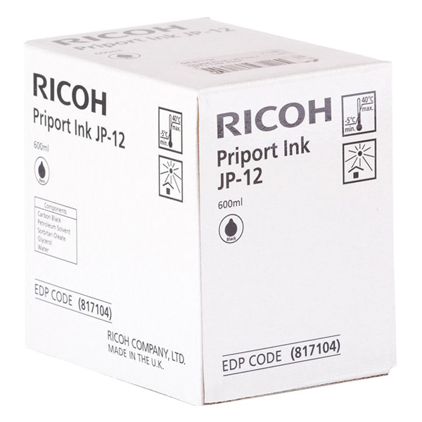 Ricoh JP12 svart bläckpatron (original) 817104 074729 - 1