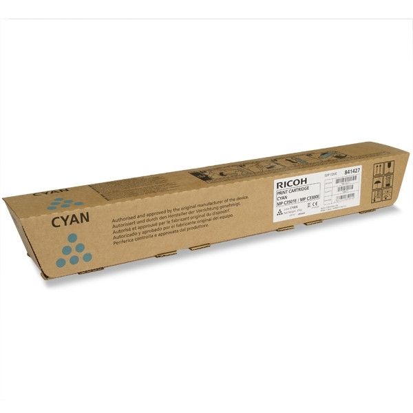 Ricoh MP C2800/C3300/C3001/C3501E (841427) cyan toner (original) 841127 841427 842046 073900 - 1