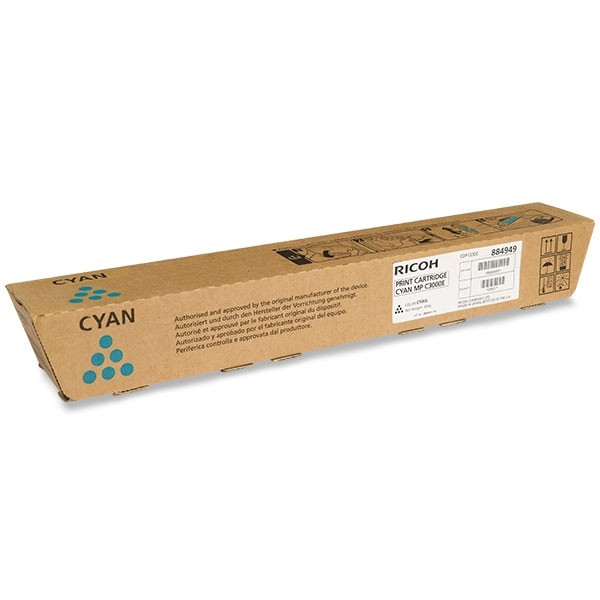 Ricoh MP C3000E (888643) cyan toner (original) 842033 888643 074840 - 1