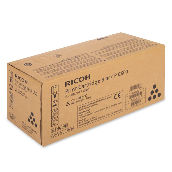 Ricoh P C600 (408314) svart toner (original) 408314 602283 - 1