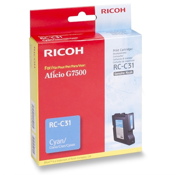 Ricoh RC-C31 cyan bläckpatron (original) 405505 074882 - 1