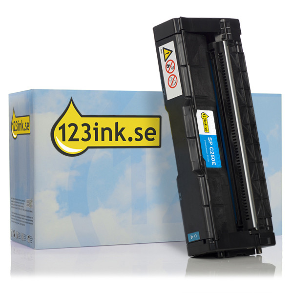 Ricoh SP C250E (407544) cyan toner (varumärket 123ink) 407544C 073521 - 1