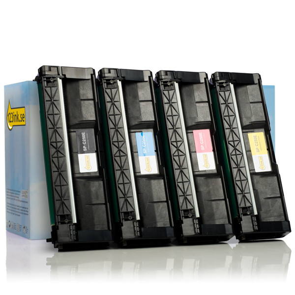 Ricoh SP C250E BK/C/M/Y toner 4-pack (varumärket 123ink)  125340 - 1