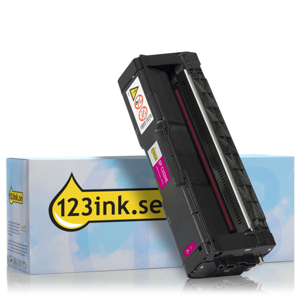 Ricoh SP C252HE (407718) magenta toner hög kapacitet (varumärket 123ink) 407718C 067027 - 1