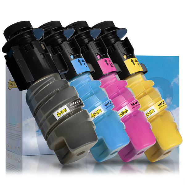 Ricoh typ IM C320F BK/C/M/Y toner 4-pack (varumärket 123ink) 125362 - 1