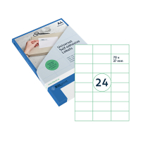 Rillstab ​​​​​​​​​​​​​​Etiketter | 70 x 37mm | transparent | Rillprint | 600st 83212 068151