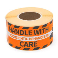 ​​​​​​​​​​​​​​Varningsetikett "handle with care" | Rillprint | 250st