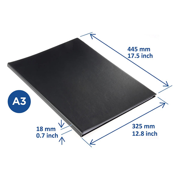 Presentationsmapp A3 | Rillstab | svart | 36 fickor 068106 - 4