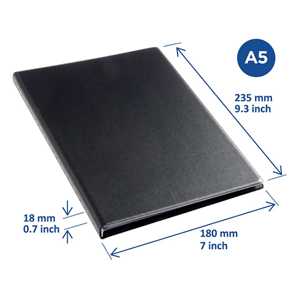 Presentationsmapp A5 | Rillstab | svart | 30 fickor 068109 - 4