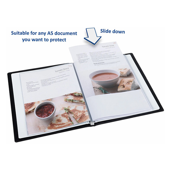 Presentationsmapp A5 | Rillstab | svart | 30 fickor 068109 - 7