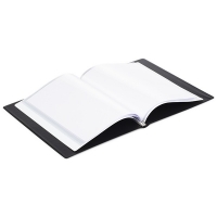 Presentationsmapp A5 10 fickor | Rillstab svart 068107