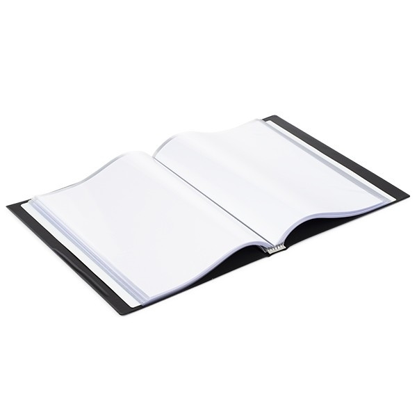 Rillstab Presentationsmapp hårt omslag A4 | Rillstab | svart | 60 fickor RI99464 068097 - 1